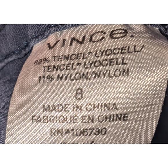 Vince Fluid Utility Pants Size 8 Coastal Blue Wide Leg Cargo - Picture 5 of 5